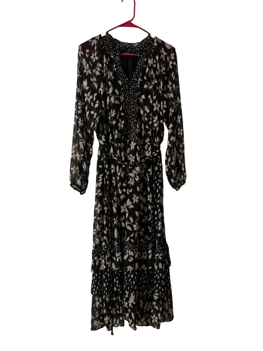 Simply Vera Vera Wang Black and White Floral Maxi Dress